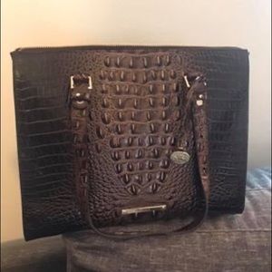 Brahmin brown leather handbag